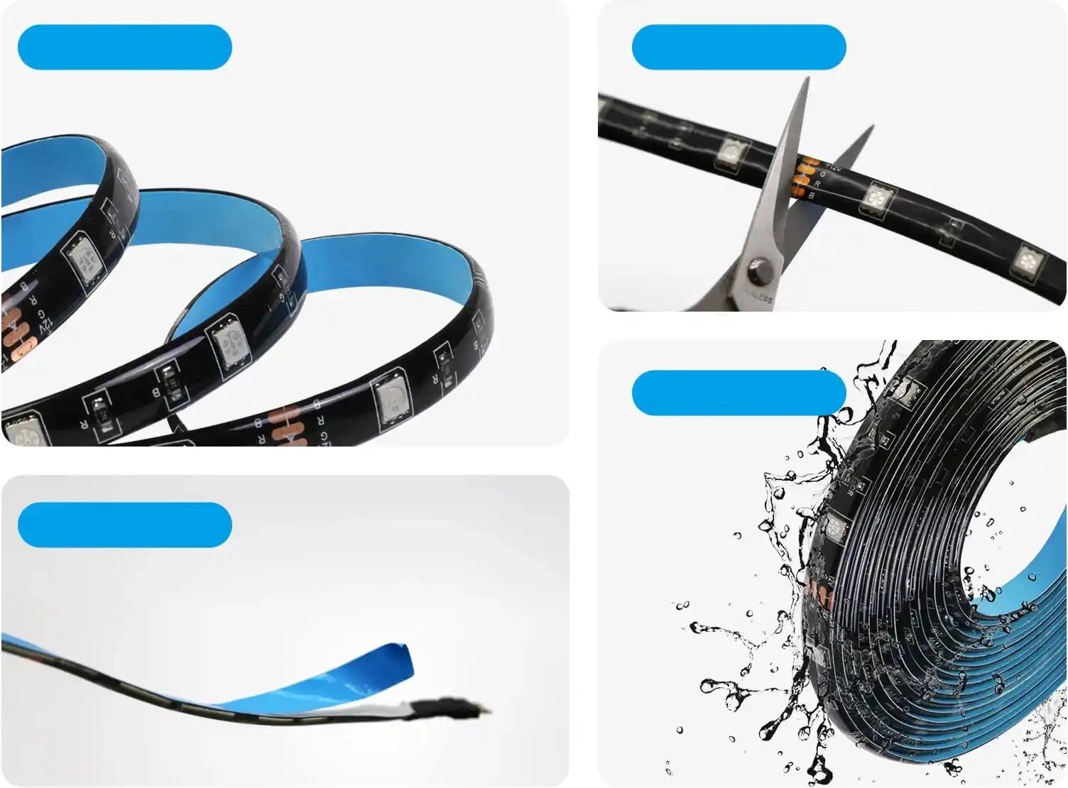 Shirit LED inteligjent Sonoff L2-5M, 5m, RGB, Wi-Fi, me telekomandë, i papërshkueshëm nga uji, set Shirit LED inteligjent Sonoff L2-5M, 5m, RGB, Wi-Fi, me telekomandë, i papërshkueshëm nga uji, set