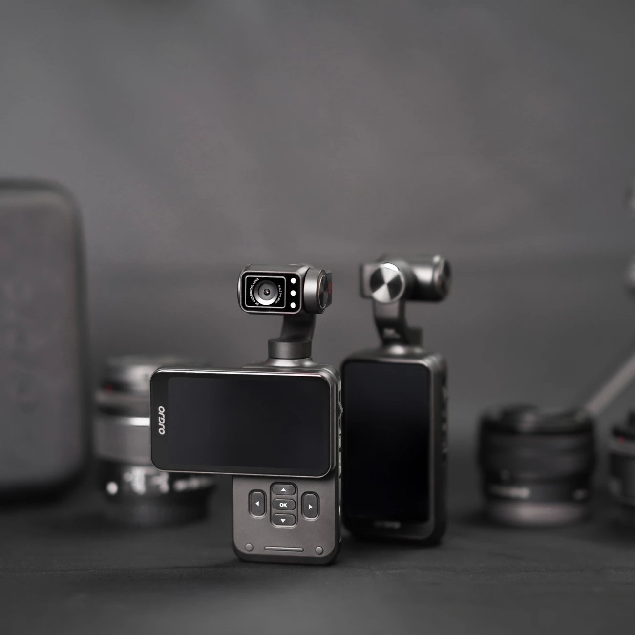 Kamerë xhepi Ordro Pocket M5 me gimbal 3-aksial, 5K, e zezë