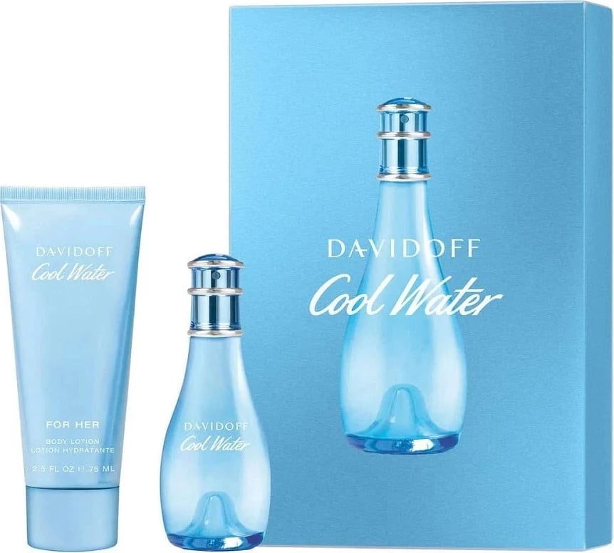Eau de Toilette për femra Davidoff Cool Water Woman set 30ml + Body Balm 75ml