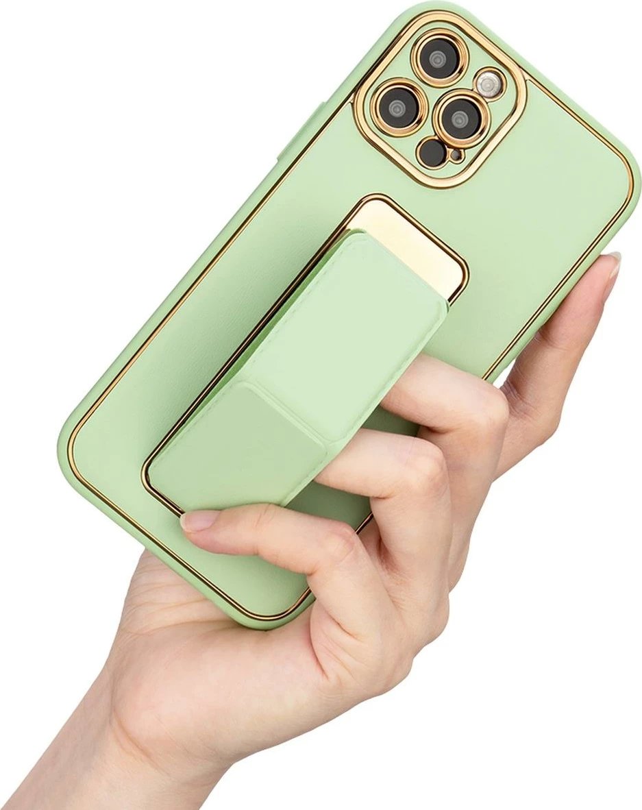 Mbështjellës Hurtel New Kickstand Case për iPhone 13 Pro Max, me qëndrim, e zezë