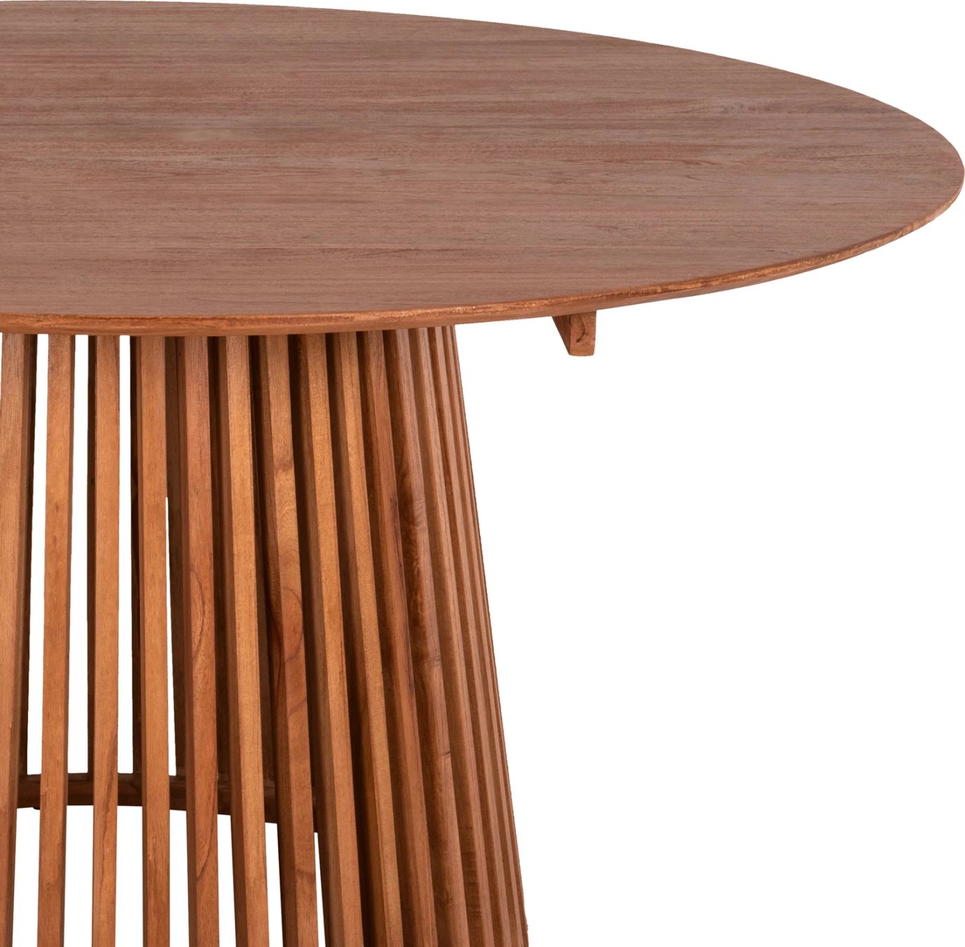 Tavolinë e rrumbullakët për ngrënie, FRANTZ, HM9457.11, dru MINDI, ngjyrë natyrale, Φ150x75H cm