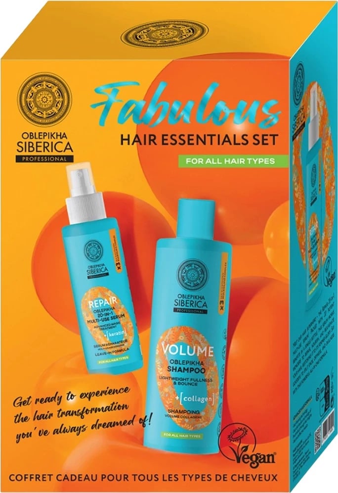 Set për flokë Natura Siberica Oblepikha Fabulous Hair Essentials për femra, 400ml + 200ml