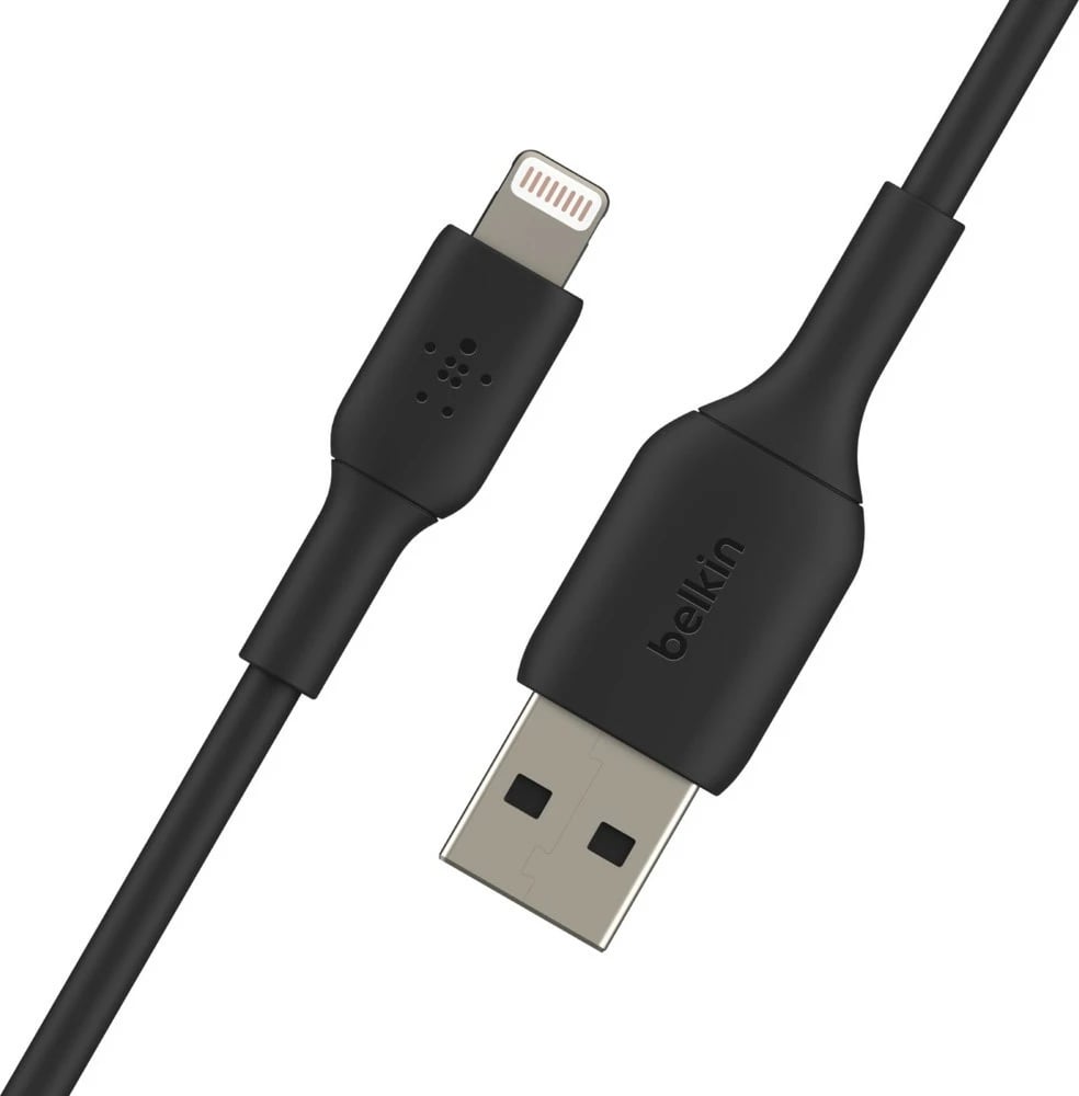 Kabllo Belkin CAA001BT0MBK, 0.15m, Lightning në USB A, e zezë