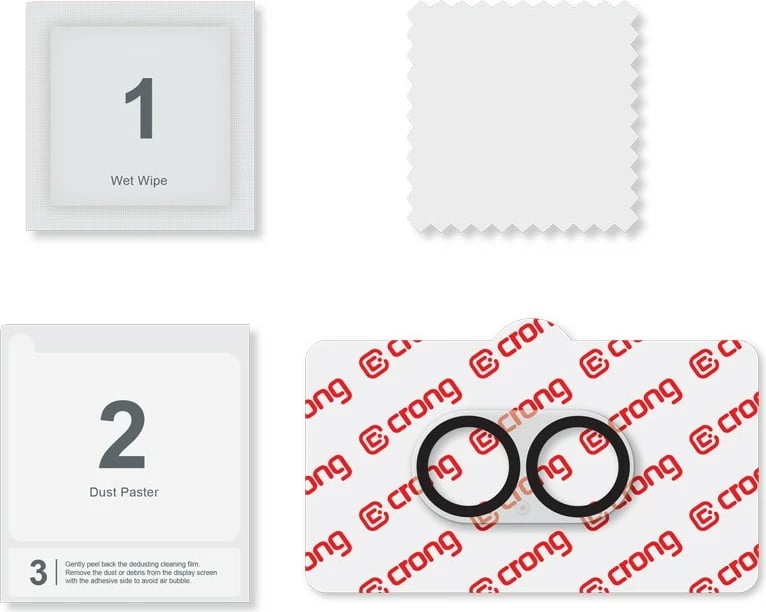 Xham i kalitur për kamerë, CRONG, CRGLSIP1763, 9H, për iPhone 17, transparent, paketim 1 copë