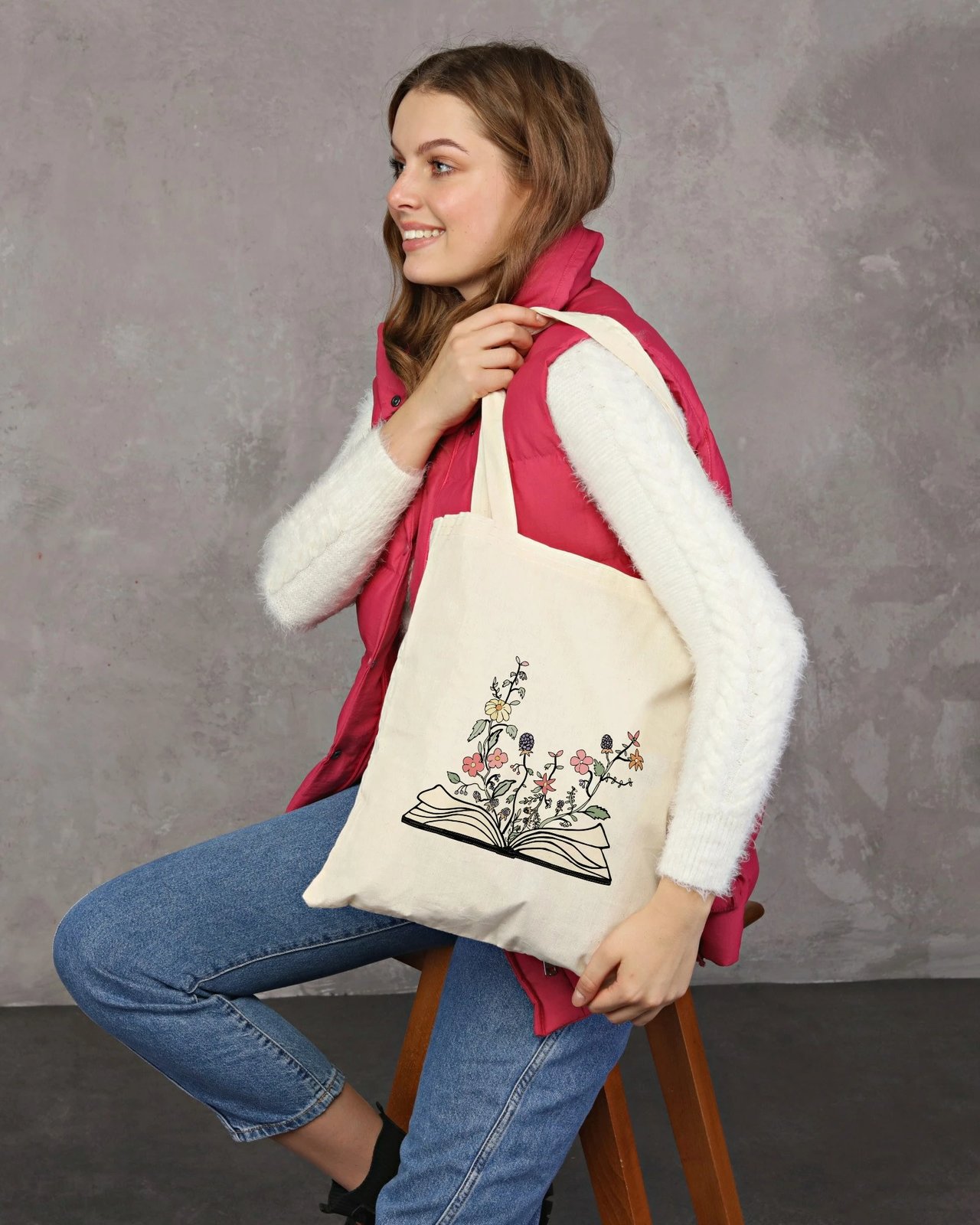 Çantë tote Zoozie Bags, krem, 0866