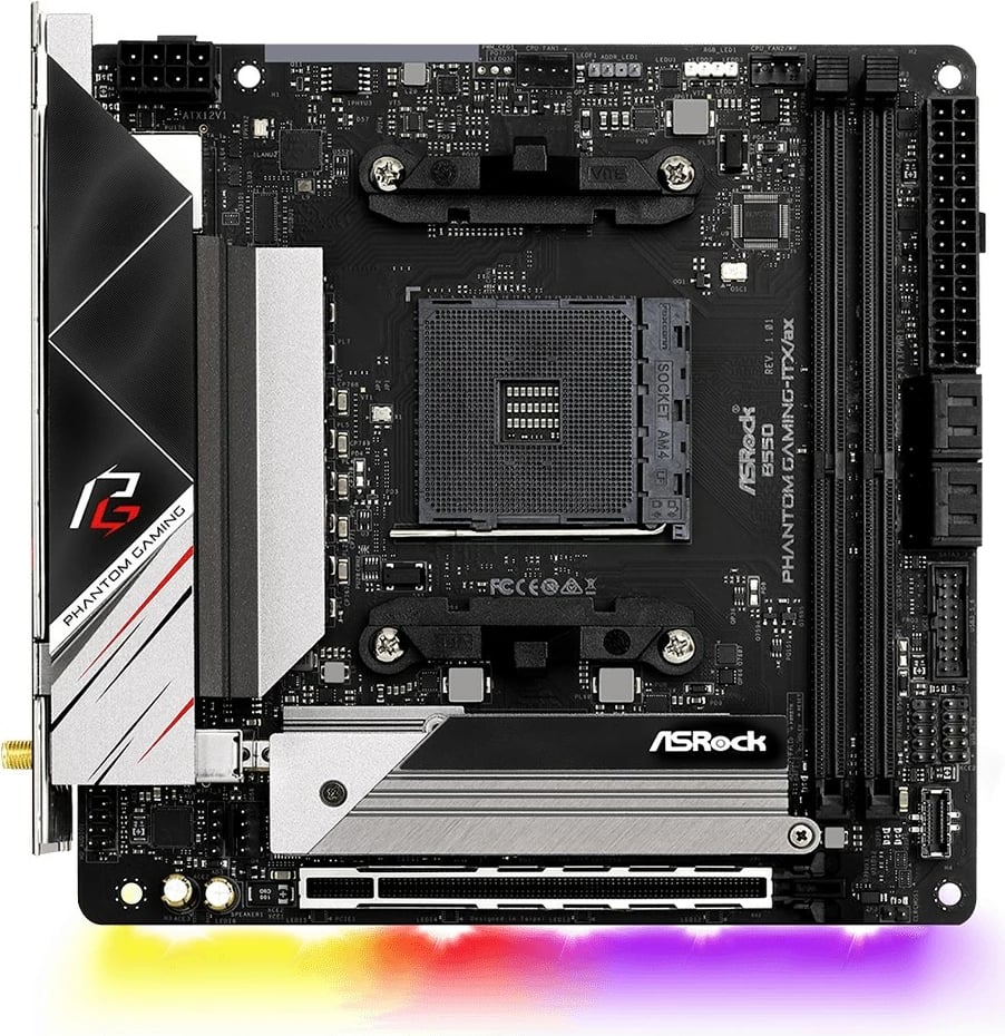 Pllakë amë Asrock B550 Phantom Gaming-ITX/AX, Socket AM4, mini ITX
