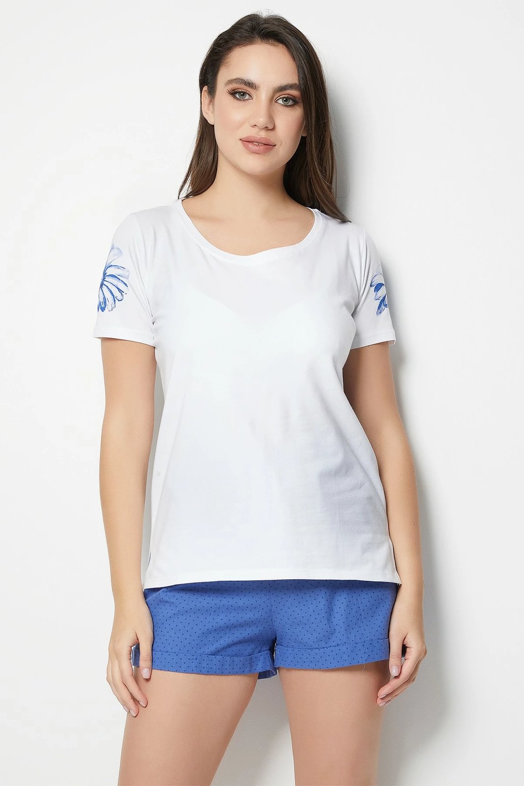 Set pizhamash për gra, Jumeon, 002-000226, e bardhë