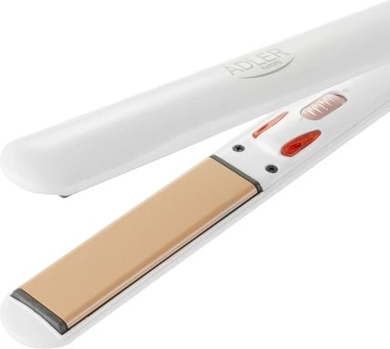 Drejtues flokësh, Adler, AD 2317, pllaka qeramike lundruese 25x90mm, 200°C, 35W, e bardhë/ari rozë