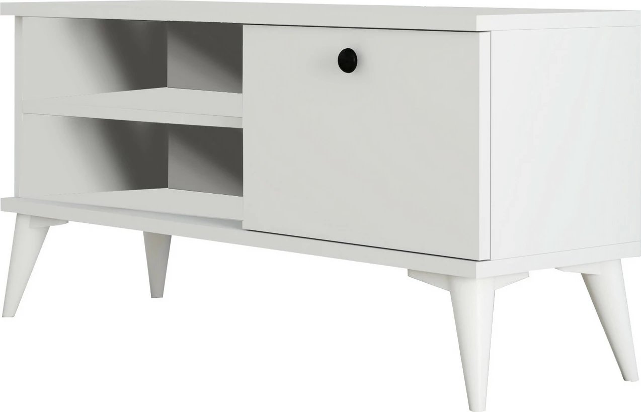 Komodë për TV, stil bohemian, ngjyrë e bardhë, Skye Decor Retro 1554