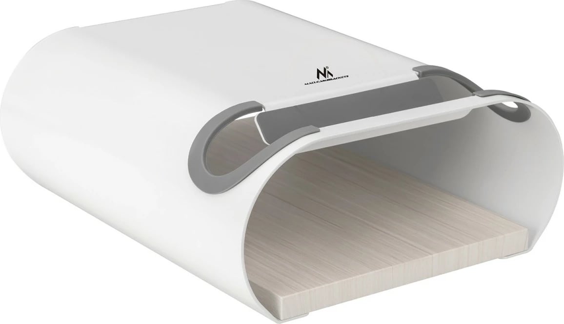 Mbajtës biçiklete për mur Maclean MC-466 me raft, e bardhë