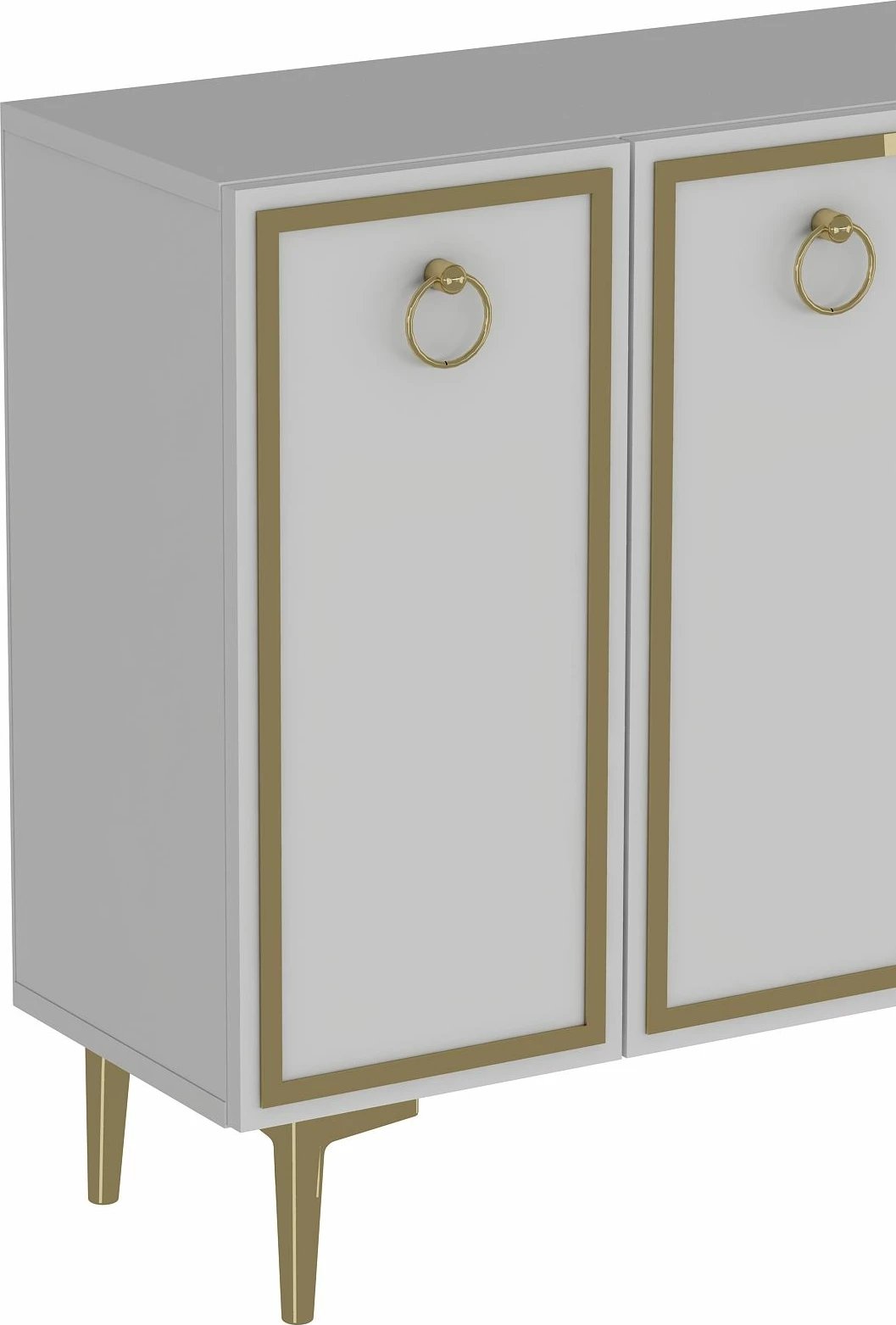 Konsolë Skye Decor, e bardhë dhe ari, 8162KM-1