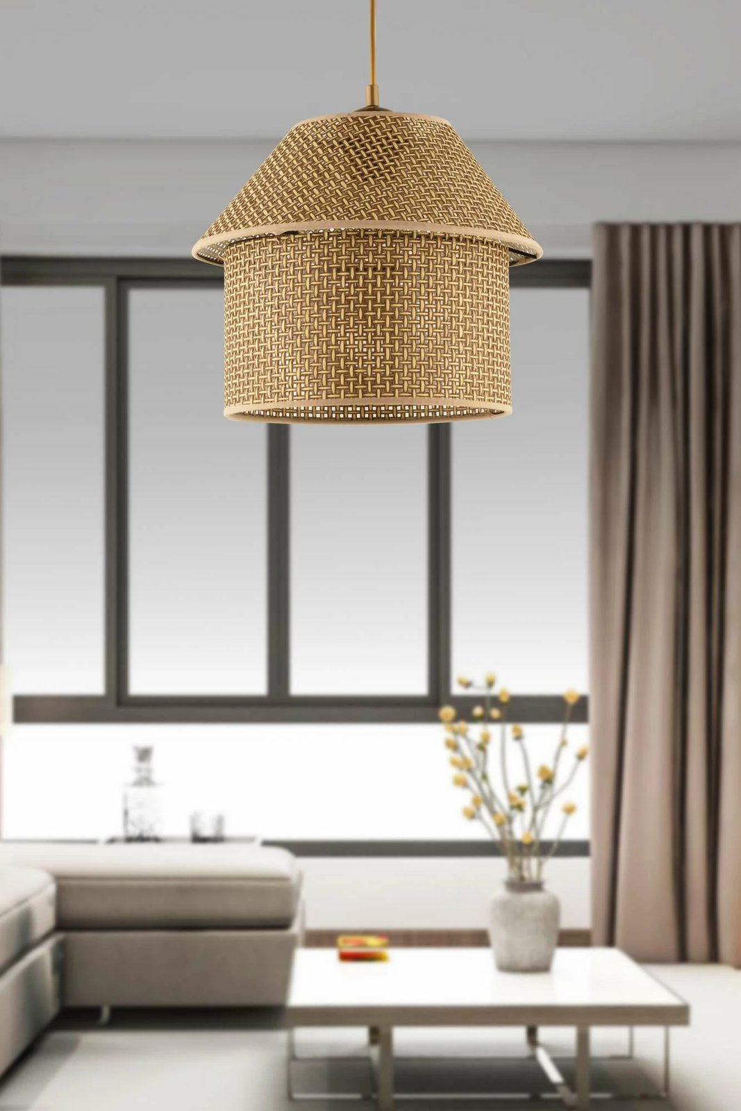 Llambë tavani Opviq, bezhë dhe ari, 64879