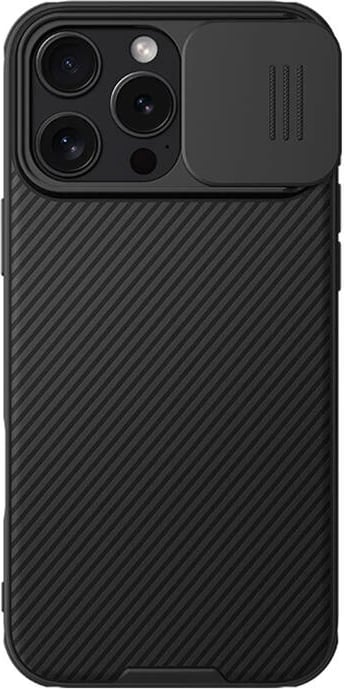 Mbështjellës Nillkin CamShield Pro për iPhone 16 Pro Max, i zi
