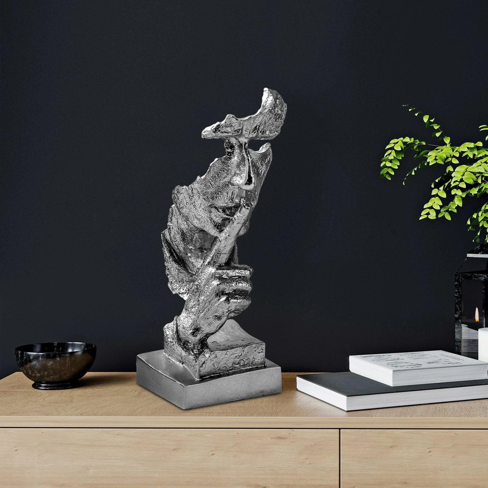 Objekt dekorativ Evila Originals, Yak-031-B, ngjyrë argjendi Objekt dekorativ Evila Originals, Yak-031-B, ngjyrë argjendi