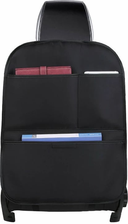 Organizues makine për pjesën e pasme të sediljes, Hurtel, PU lëkurë, shumë ndarje, i papërshkueshëm nga uji, i zi, 1 copë