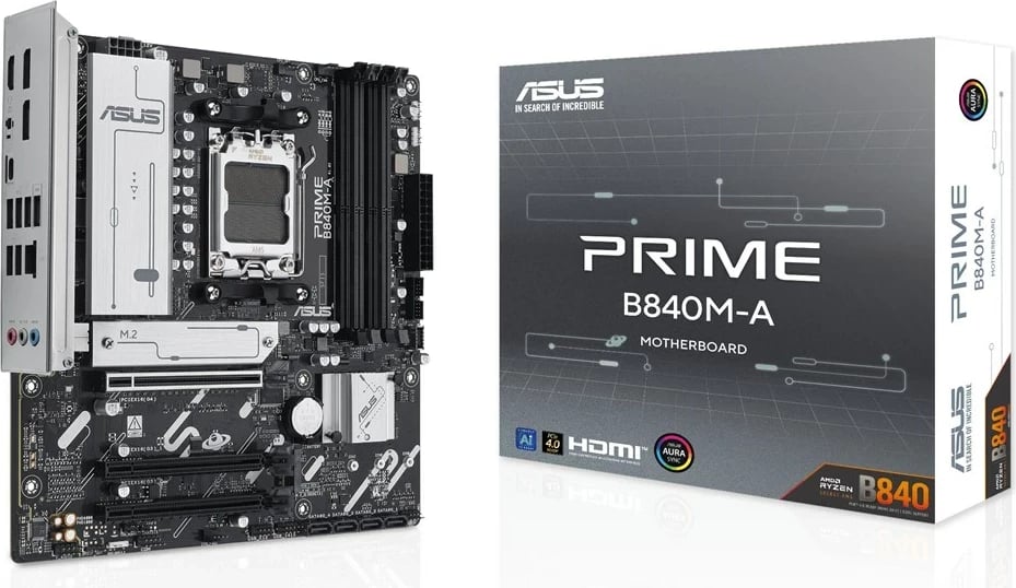 Pllakë amë ASUS PRIME B840M-A-CSM, Socket AM5, micro ATX, Gri