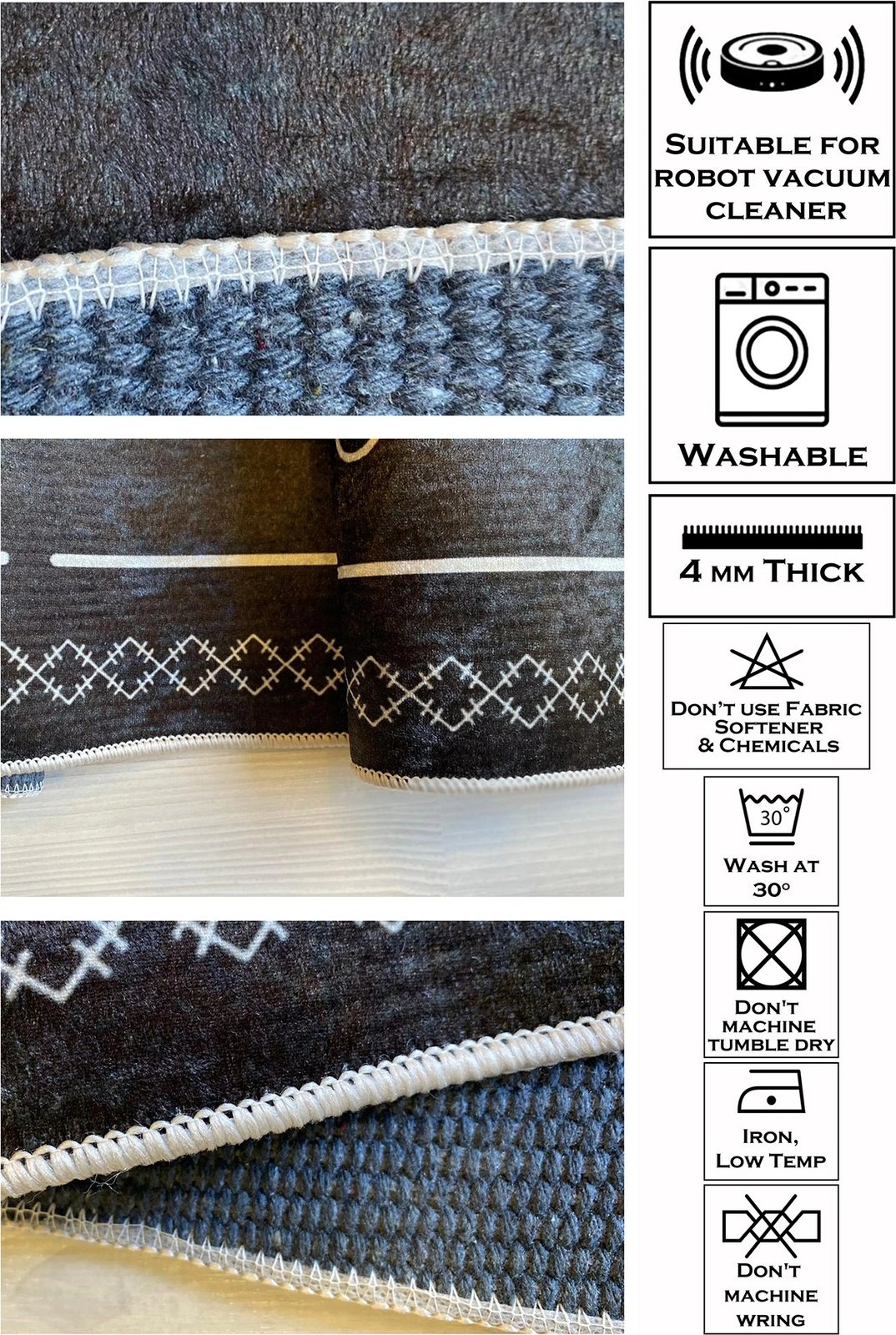 Qilim Conceptum Hypnose, Woopamuk162, 100x100cm, i bardhë