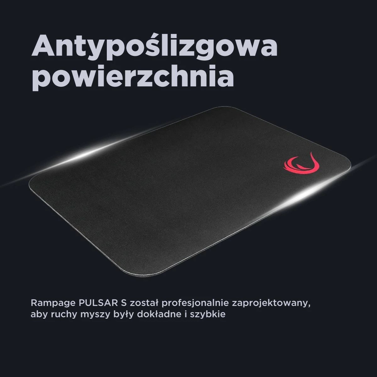 Mauspad gaming Rampage Pulsar S 22x29cm e zezë