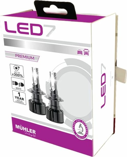 Lampa Led H4 12/24v +300% Led7 Muhler