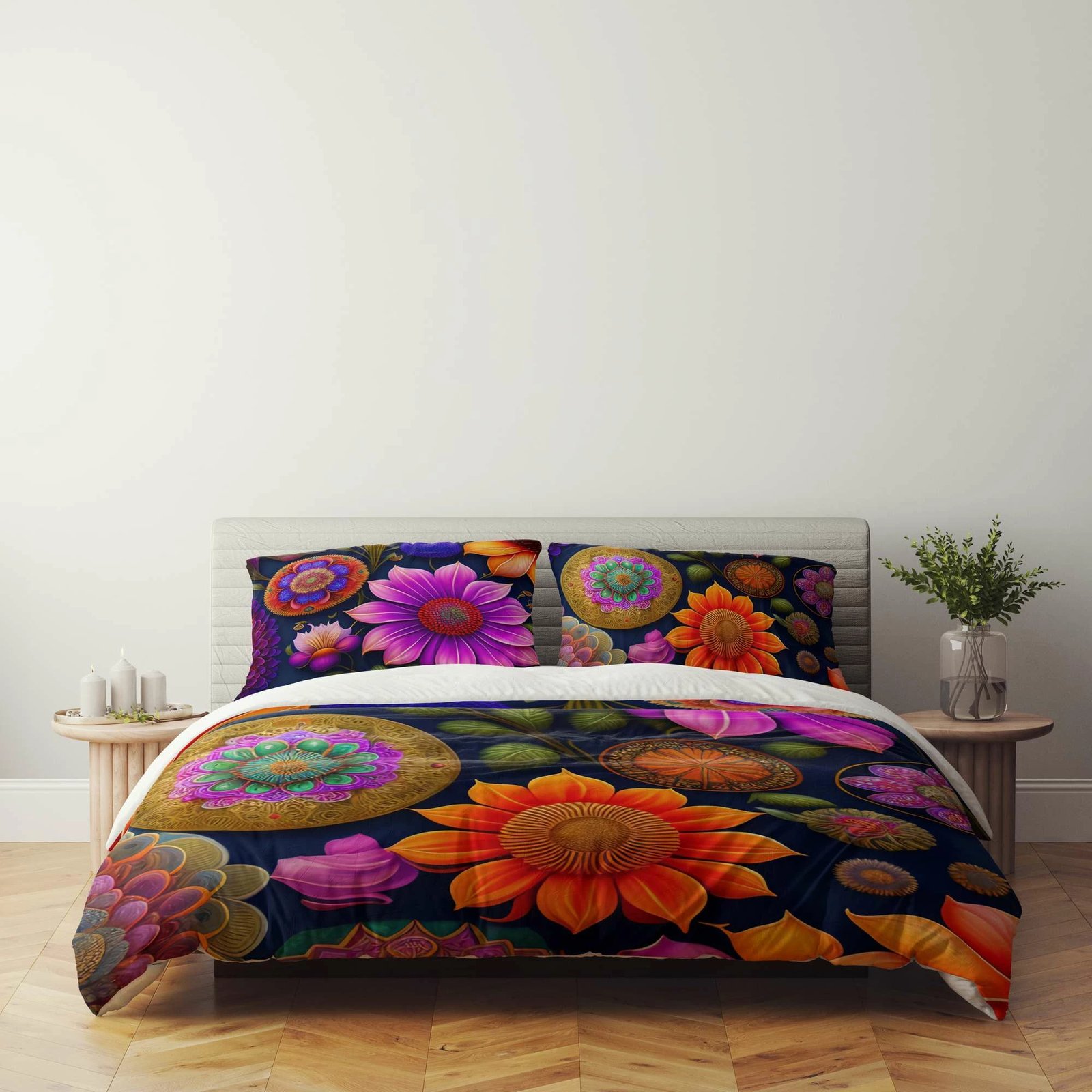 Set mbulesë për jorgan King, shumëngjyrëshe, L'essentiel, FLW_DVT25-11