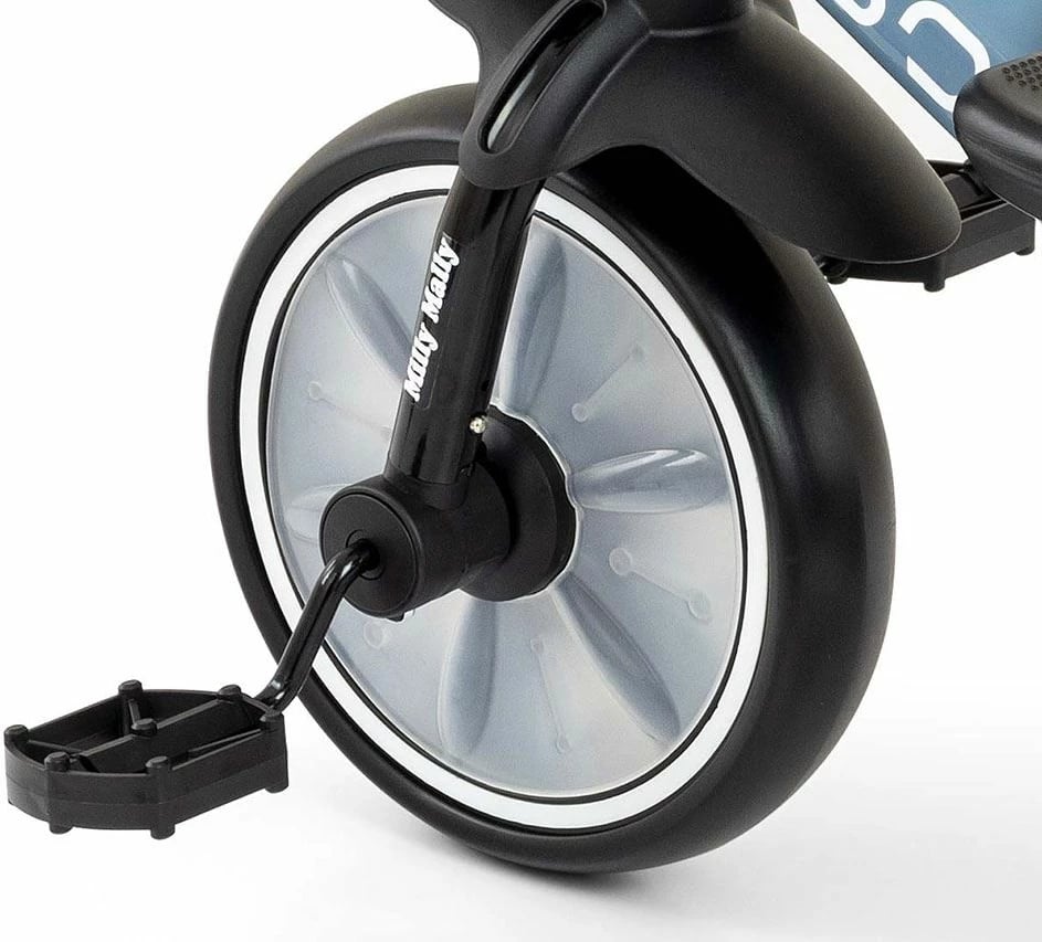 Tricikël fëmijësh, Milly Mally, Bobby, kornizë çeliku, rrota EVA, kambëza të heqshme, 24M+, blu