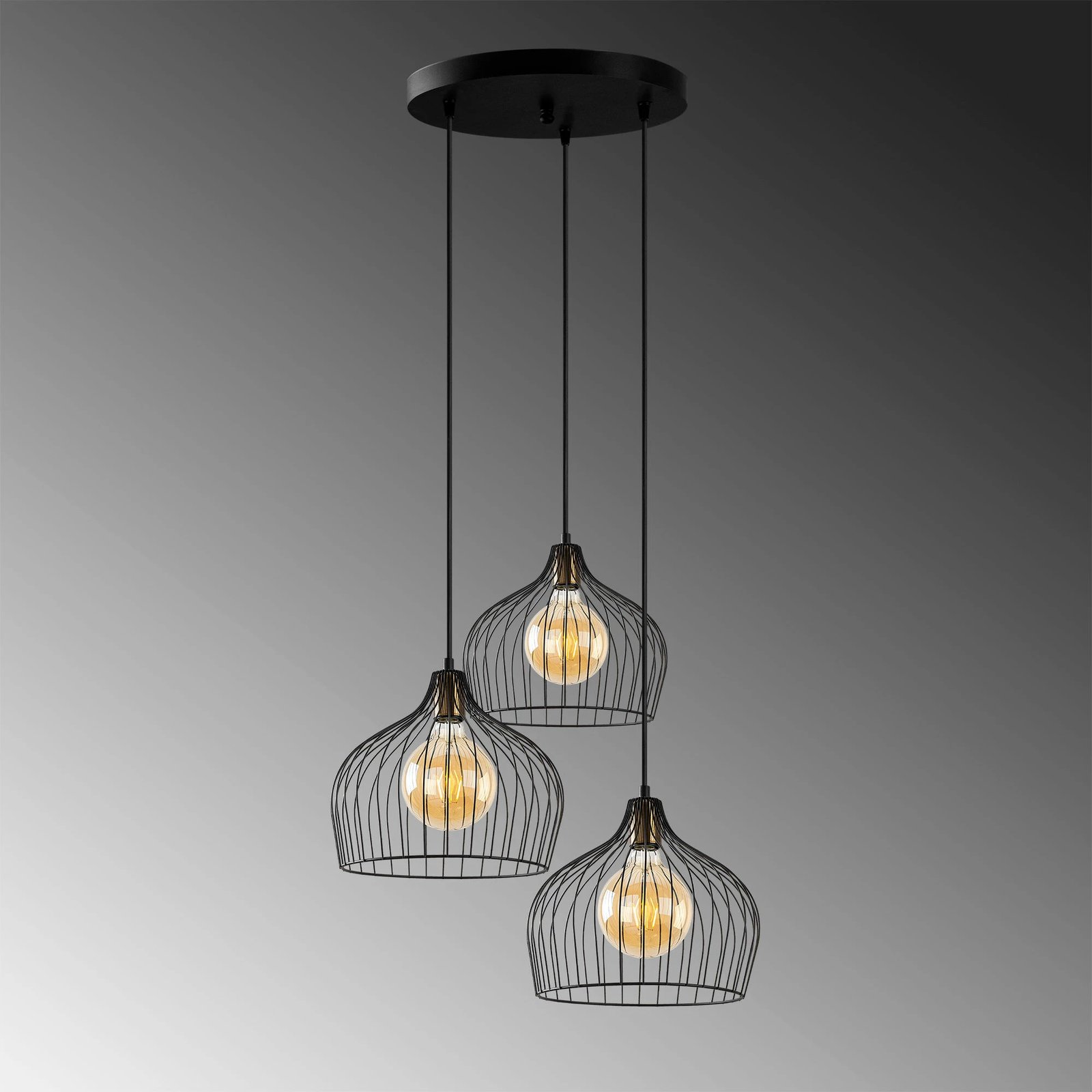 Llambë tavani Opviq, Bek - 11375, ngjyrë e zezë, antike, lartësi e rregullueshme