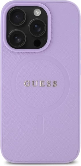 Mbështjellës Guess Saffiano MagSafe për iPhone 16 Pro Max, Violet Mbështjellës Guess Saffiano MagSafe për iPhone 16 Pro Max, Violet