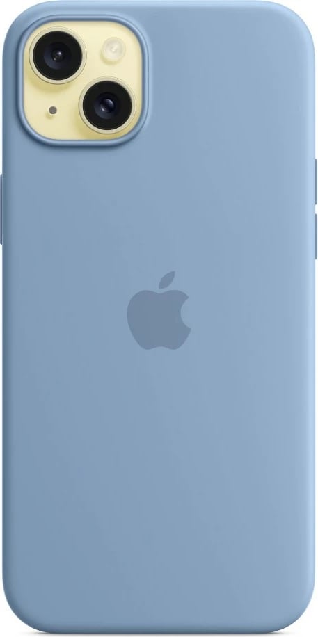 Mbështjellës Apple për iPhone 15 Plus, silikon, MagSafe, 6.7 inch, kaltër