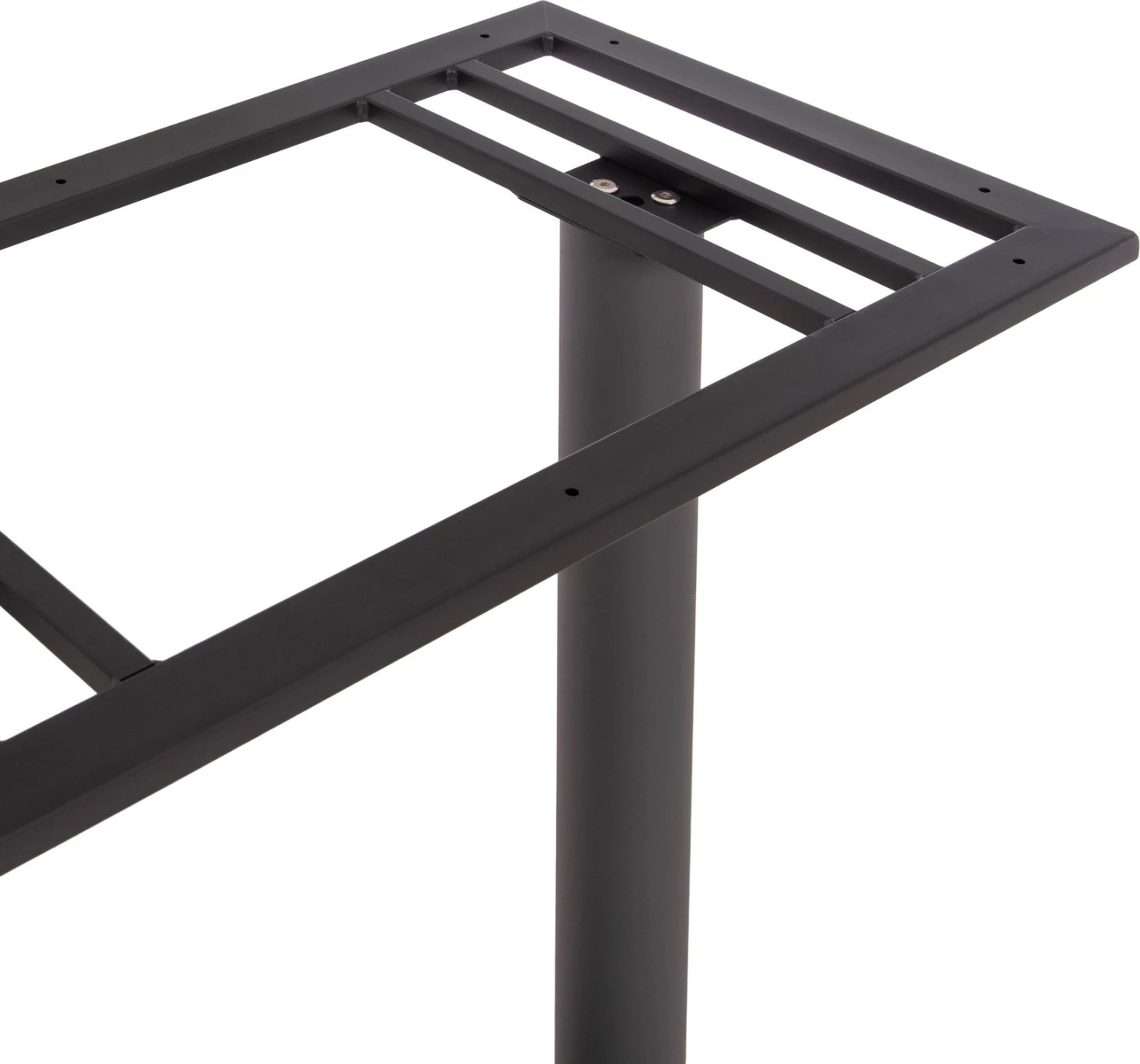 Bazë për tavolinë bar, dy këmbë, metal, ngjyrë gri, 80x40x108 cm