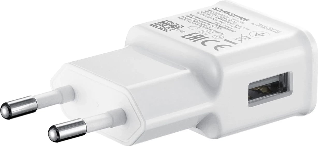 Karikues muri Samsung EP-TA200EWE me kabllo USB-A në USB-C 1m, 15W, Bardhë