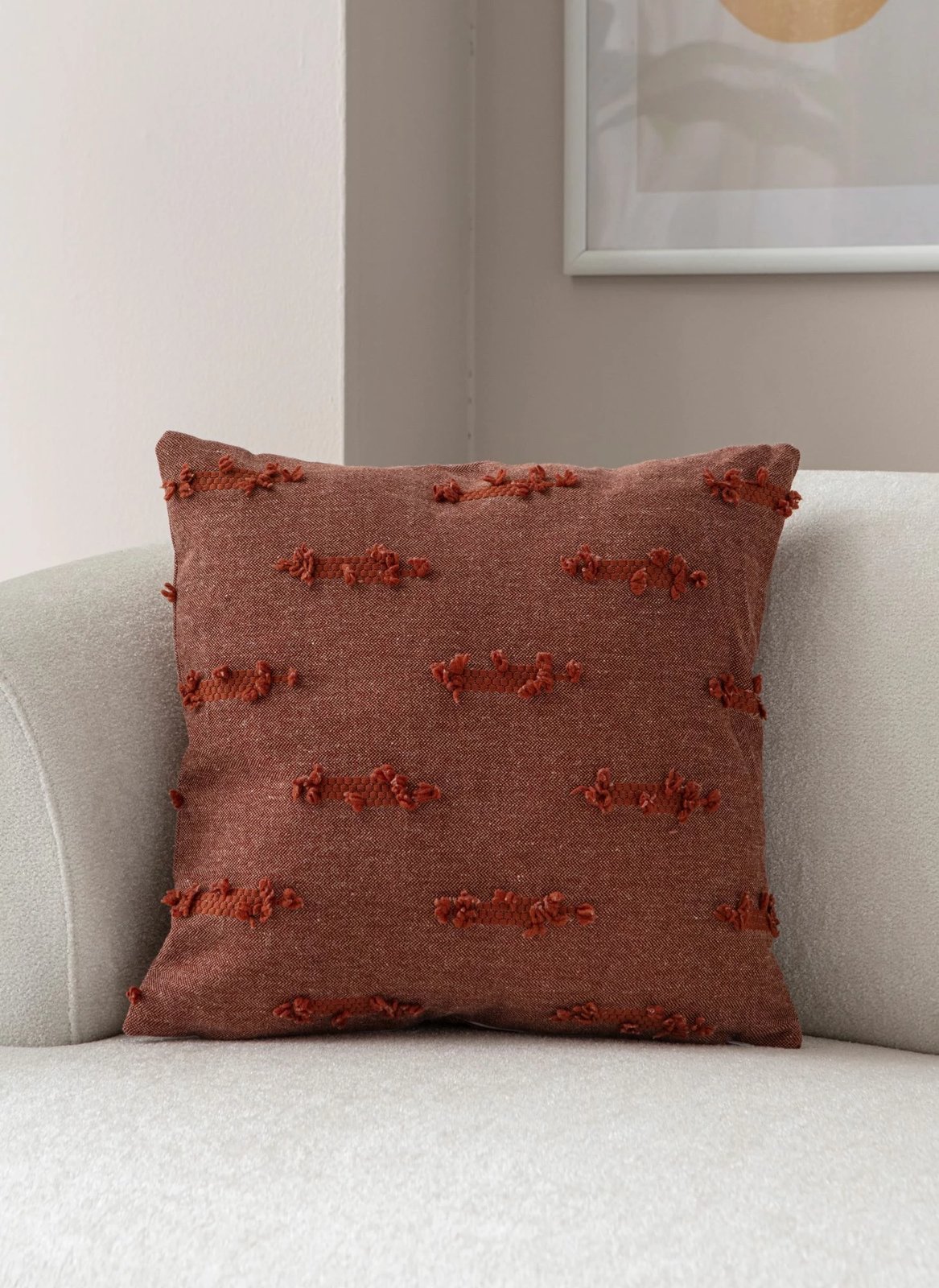 Jastëk mbulesë, ngjyrë e kuqe qeramike, Evila Originals, 43x43cm