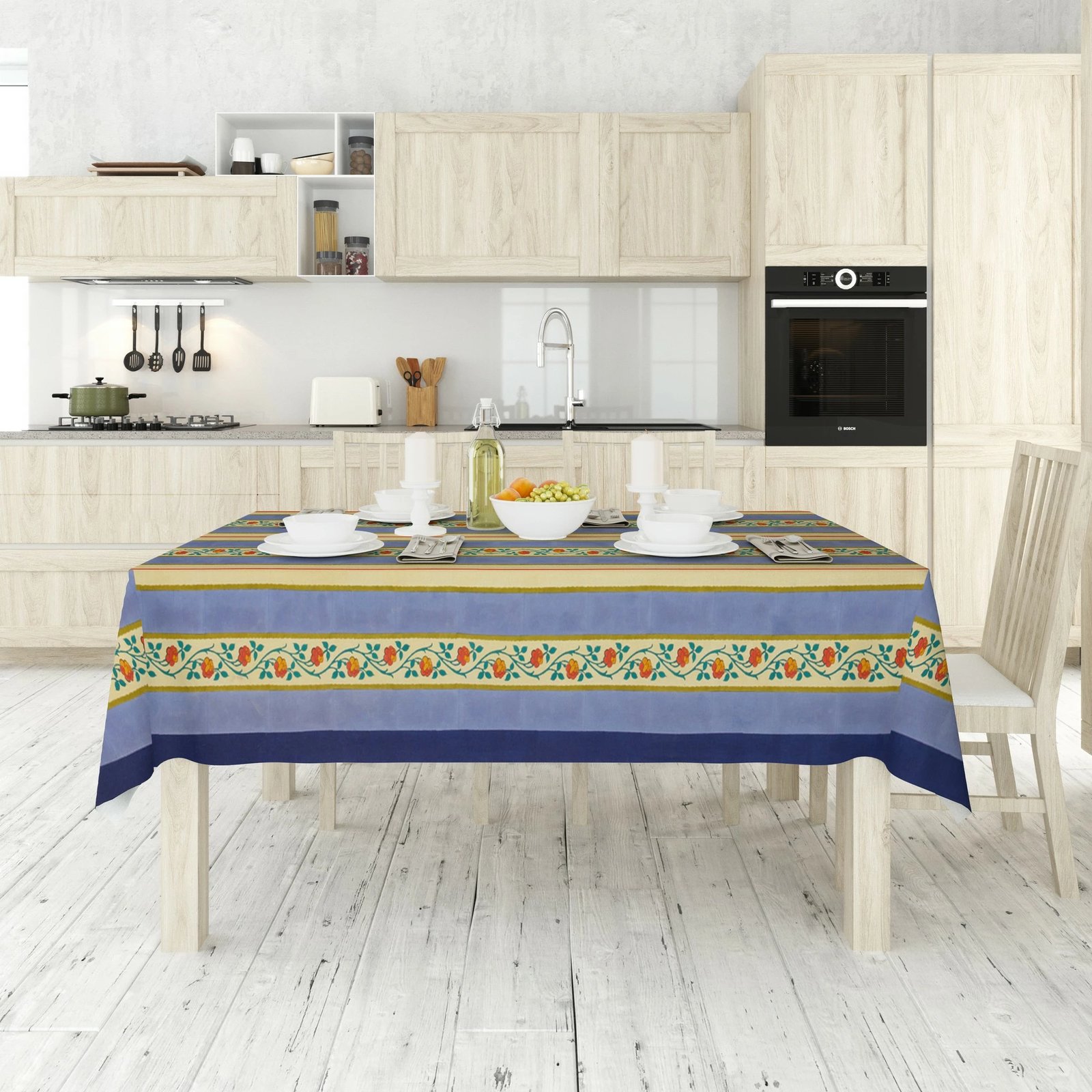 Mbulesë tavoline Hermia, shumëngjyrëshe, Asr-tblclt25-9, 140x300cm