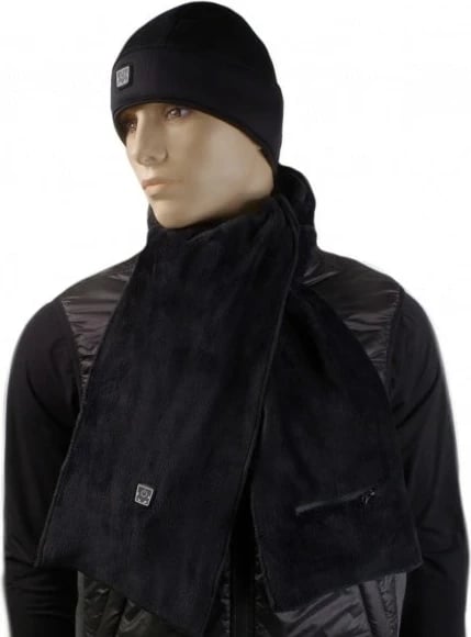 Shall i ngrohtë Glovii GA1B për sporte dimërore, Unisex, Polyester, Zi