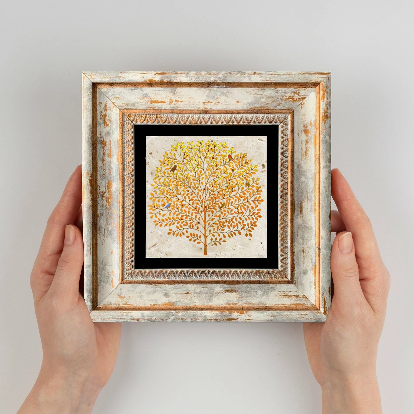 Pikturë dekorative me kornizë, shumëngjyrëshe, TC1236, 20x20cm