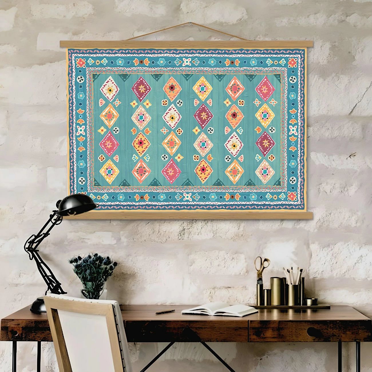 Pikturë dekorative me kornizë, shumëngjyrëshe, Wallity MRG31, 50x70cm