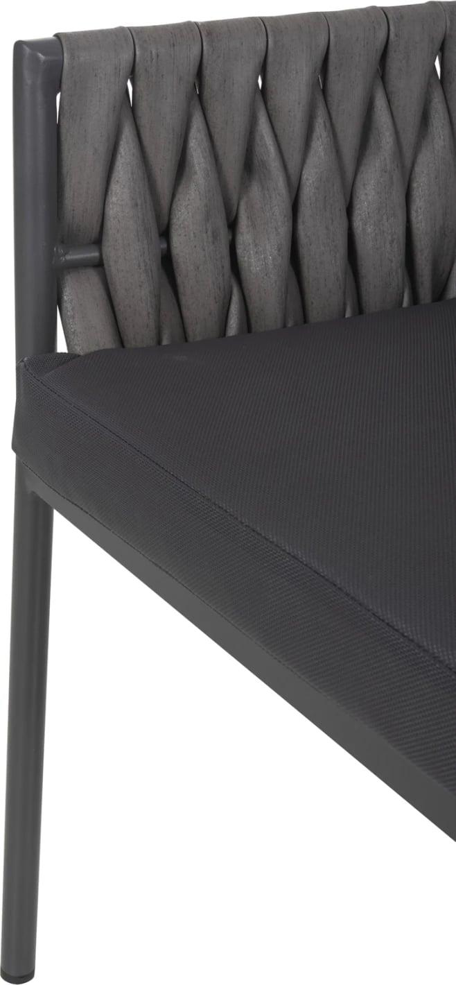 Karrige alumini MARTIN FH5564.12, kornizë antracit dhe ratan sintetik antracit, 56x56x80H cm