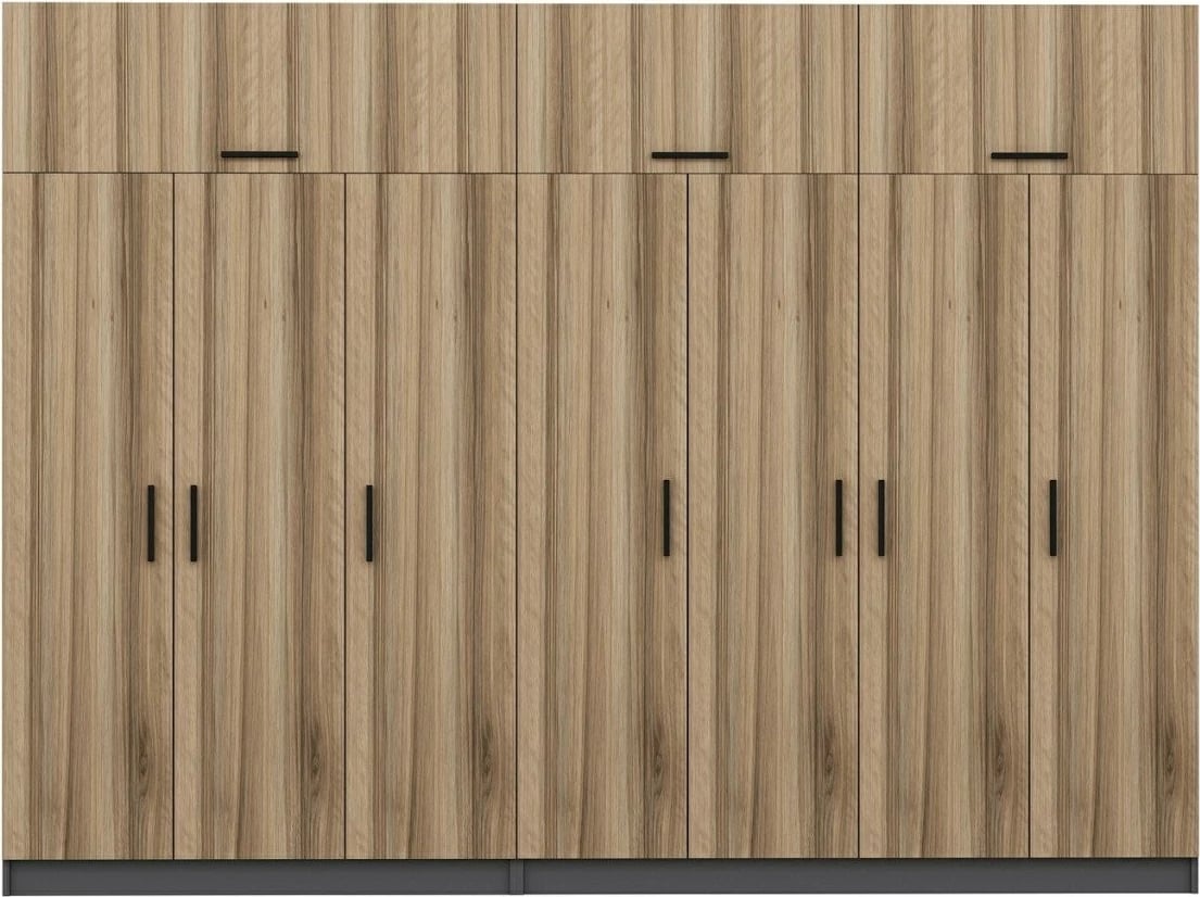 Dollap Skye Decor, ngjyrë arre dhe antracit, 315x235x52cm