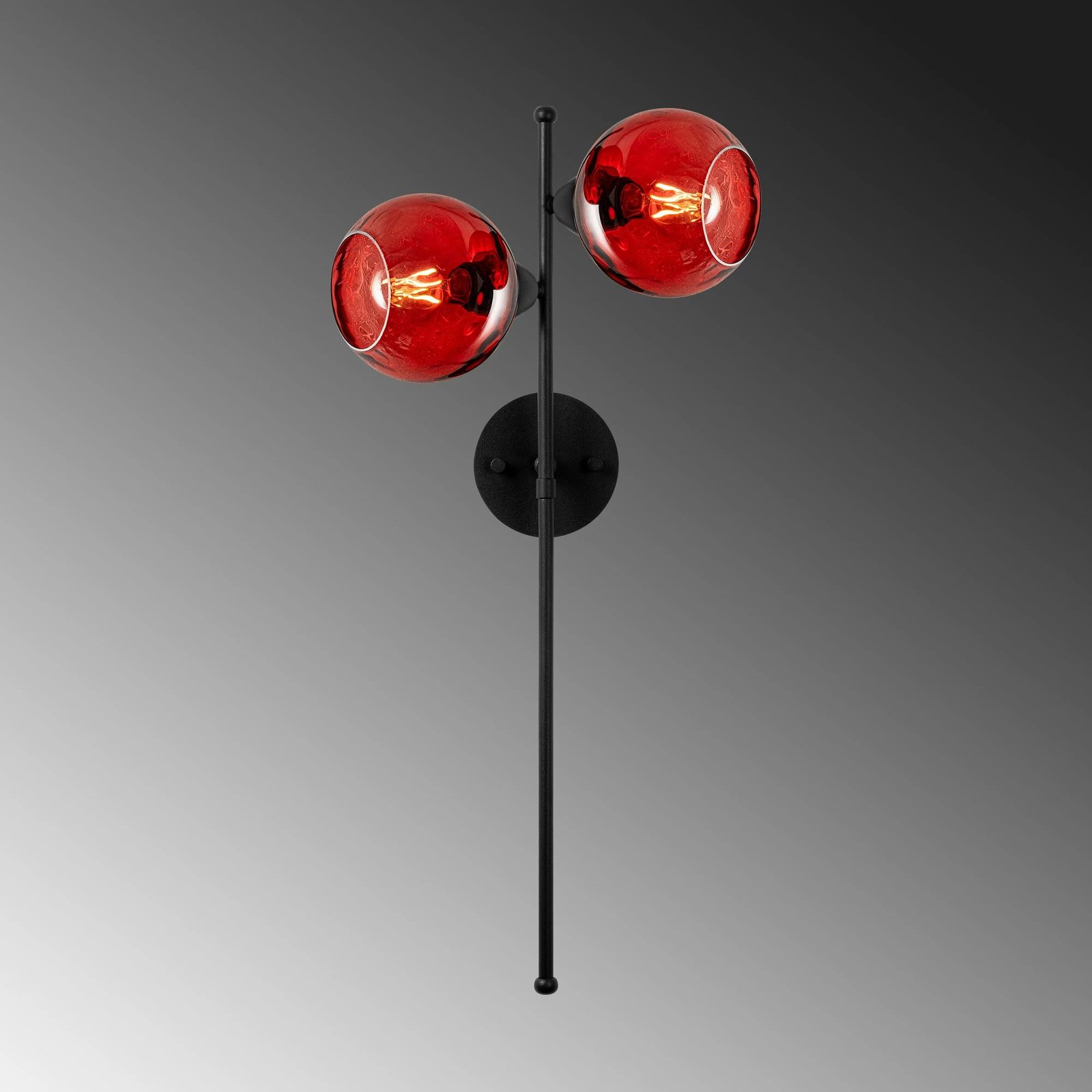 Llambë muri Opviq Benek, e kuqe dhe e zezë, 35x21x72cm