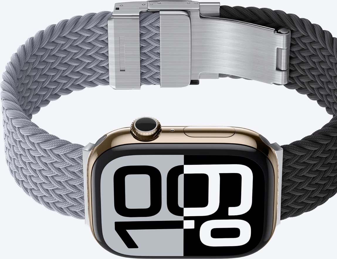 Set rripash AmazingThing Blend Band për Apple Watch 45/46/49mm, gri-e zezë/gri, 2 copë