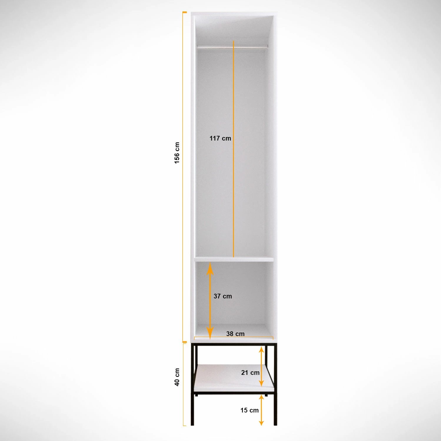 Dollap Hanah Home, Martin 1, bardhë, zi, ar