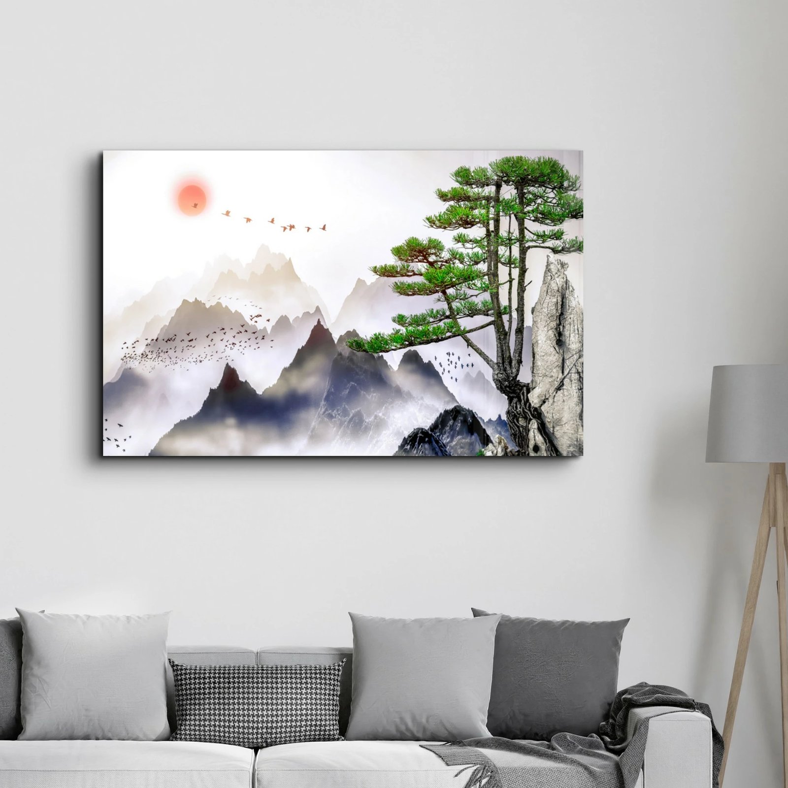 Pikturë dekorative prej xhami të temperuar, shumëngjyrëshe, CAM-1019, 35x55cm