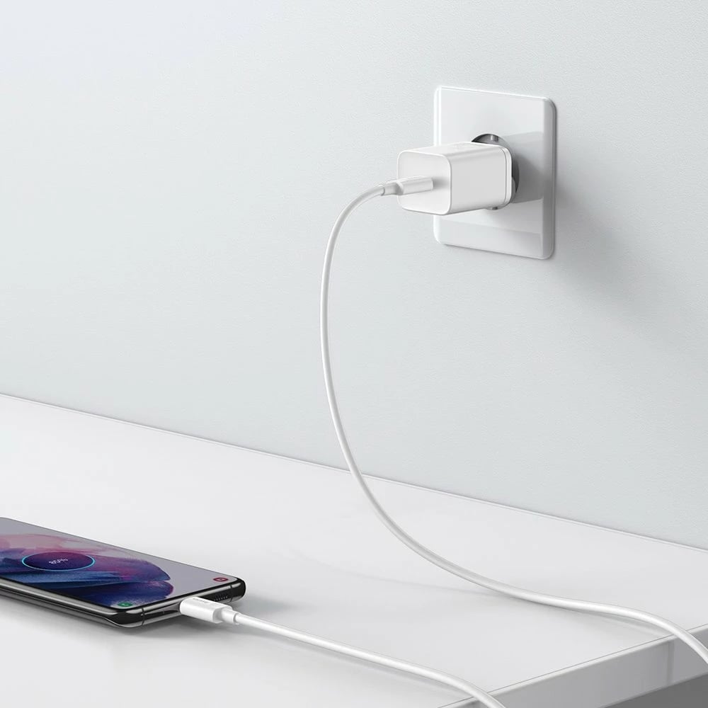 Karikues muri Baseus Super Si 1C, 25W, USB Type C, i bardhë Karikues muri Baseus Super Si 1C, 25W, USB Type C, i bardhë