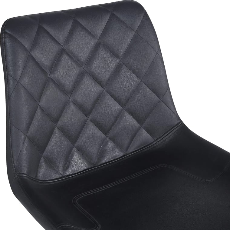 Set 2 karrige për bar Libra, ngjyrë e zezë, PU-metal, 49x55x115cm