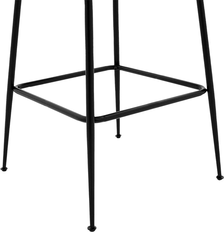 Karrige për bar Kudos, këmbë metalike të zeza-velvet i zi