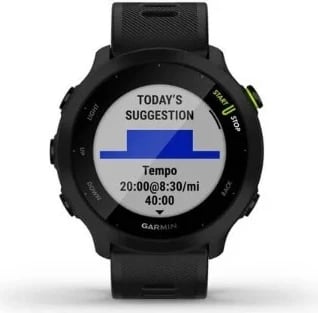 Smartwatch Garmin Forerunner 55, 1.04", e zezë 