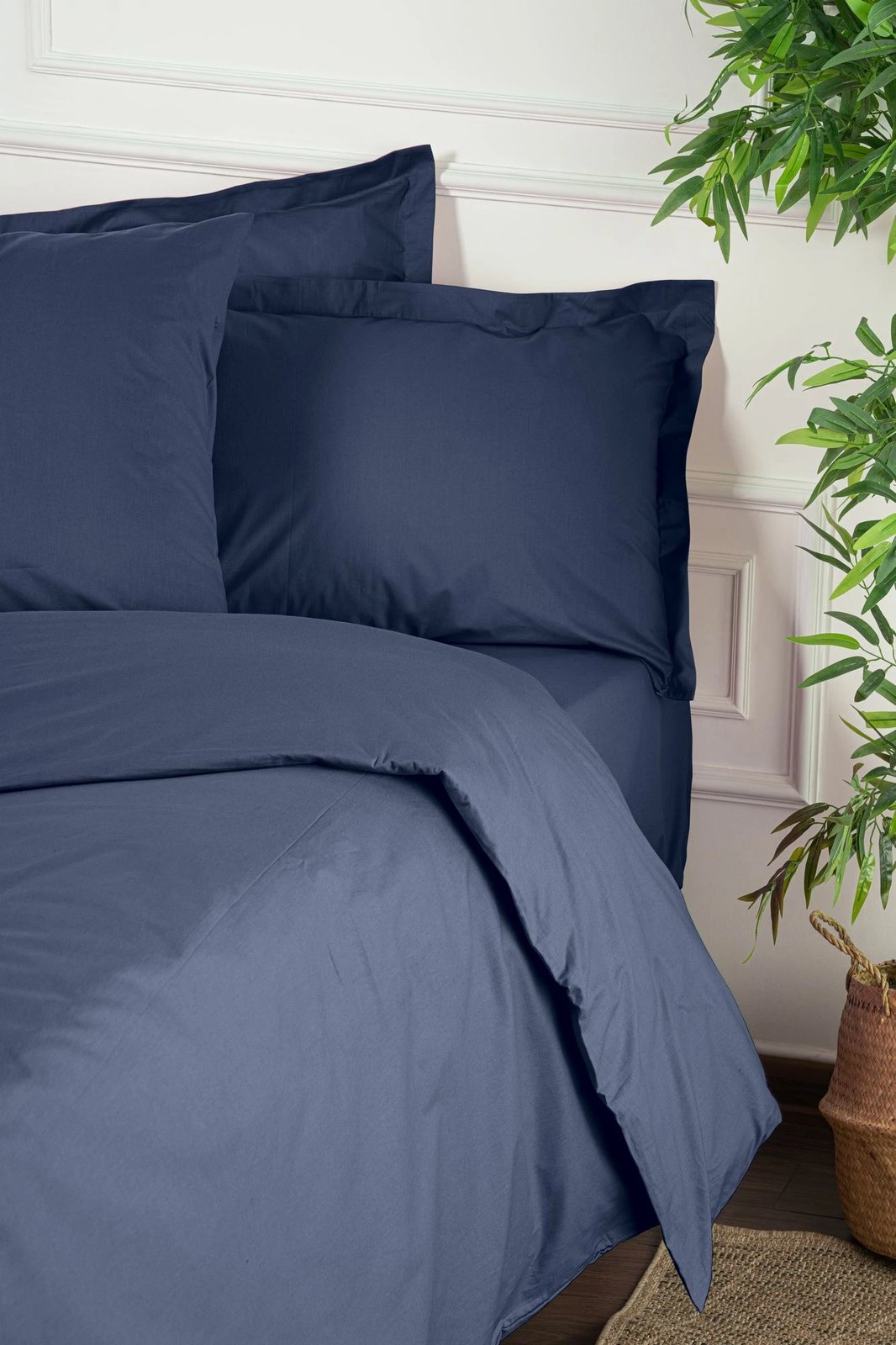 Set mbulesë jorgani njëpersonale Ranforce, ngjyrë kaltër e errët, L'essentiel