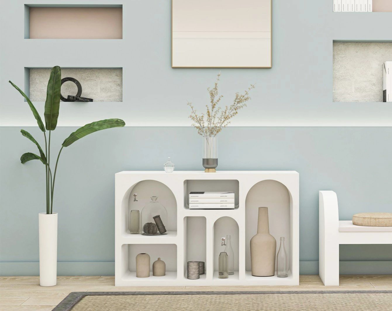 Konsolë Skye Decor, Liva 120, e bardhë