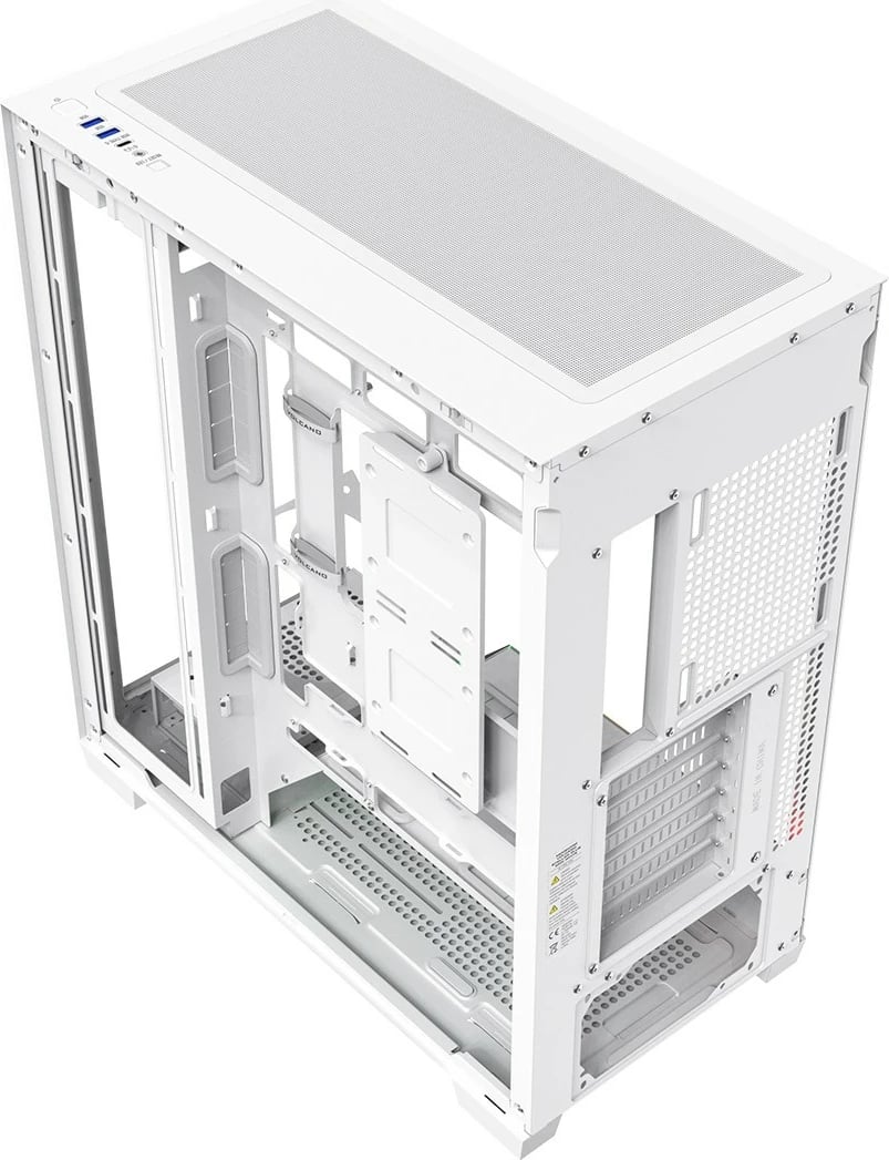 Kasë MODECOM VOLCANO STELLAR PLUS AT-STELLAR-PLUS-NF-0000-20 Midi Tower ATX ARGB Tempered Glass USB-C e bardhë