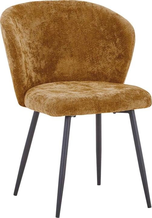 Karrige Karg, set prej 2 copë, stof deveje, këmbë metalike të zeza, 57x62x80cm