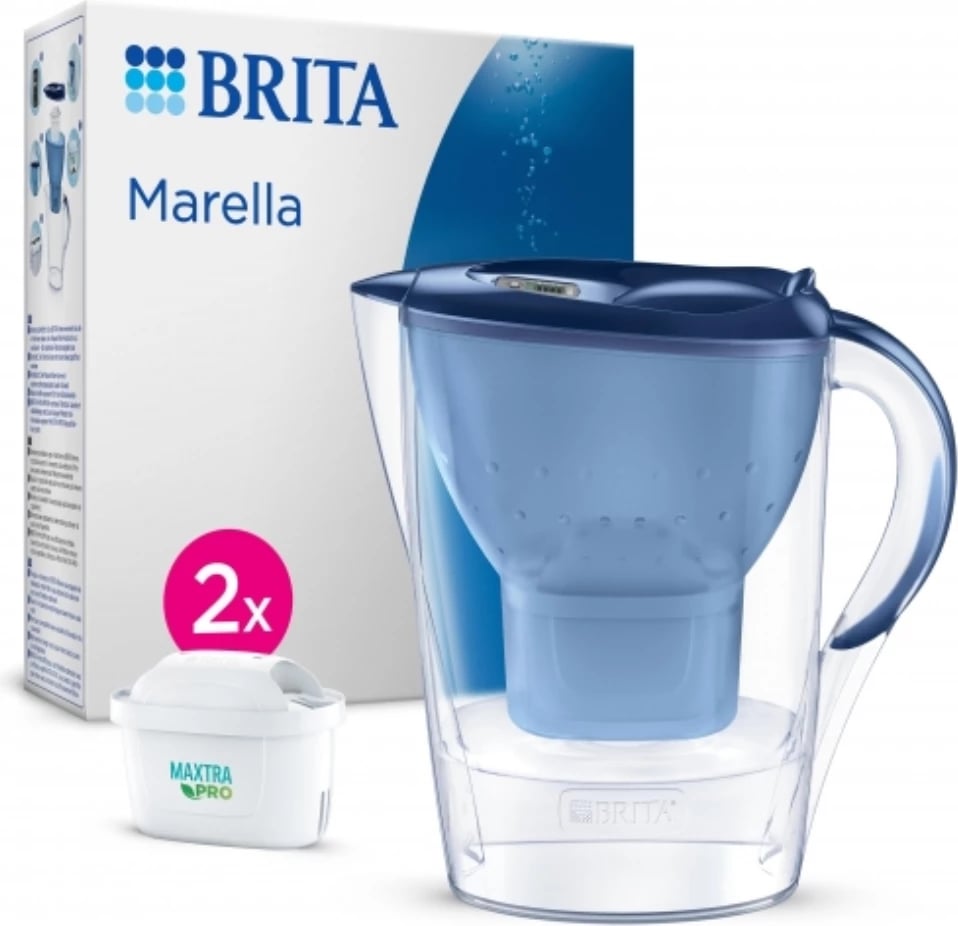Bokall për filtrim uji Brita Marella Maxtra Pro, 2.4 L + 2 filtera